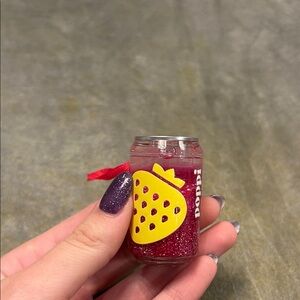 Poppi Strawberry Lemon soda can ornament